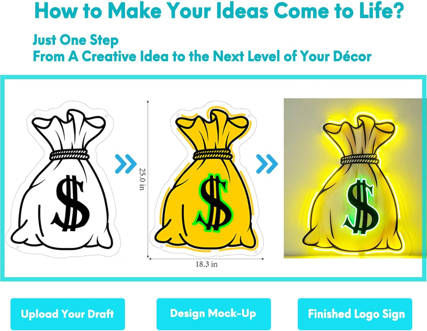 Custom Neon Sign, Personalized LED Neon Light with Logo or Name, UV Printed Neon Signs for Wall Decor, Bar, Salon, Nail Shop & Business Gifts