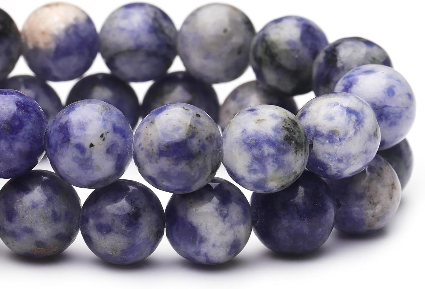 6mm Natural Stone Beads for Jewelry Making,Blue Sodalite Polished Smooth Round Gemstone Beads for Bracelet Necklace 15 Inch