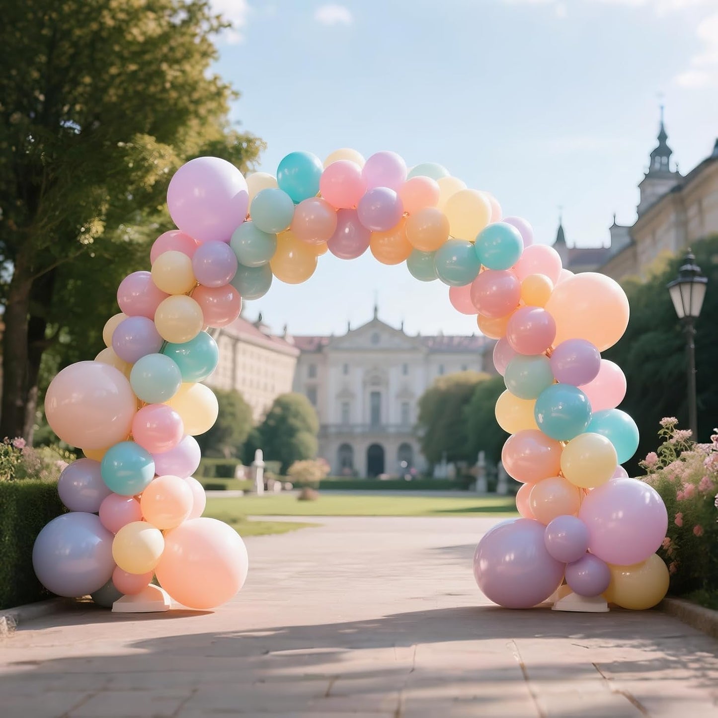 110pcs Pastel Balloons 12 Inch, Pastel color balloons Assorted Latex Ballons for Birthday Party DecorationsBaby Shower Wedding(with 2 Ribbons).