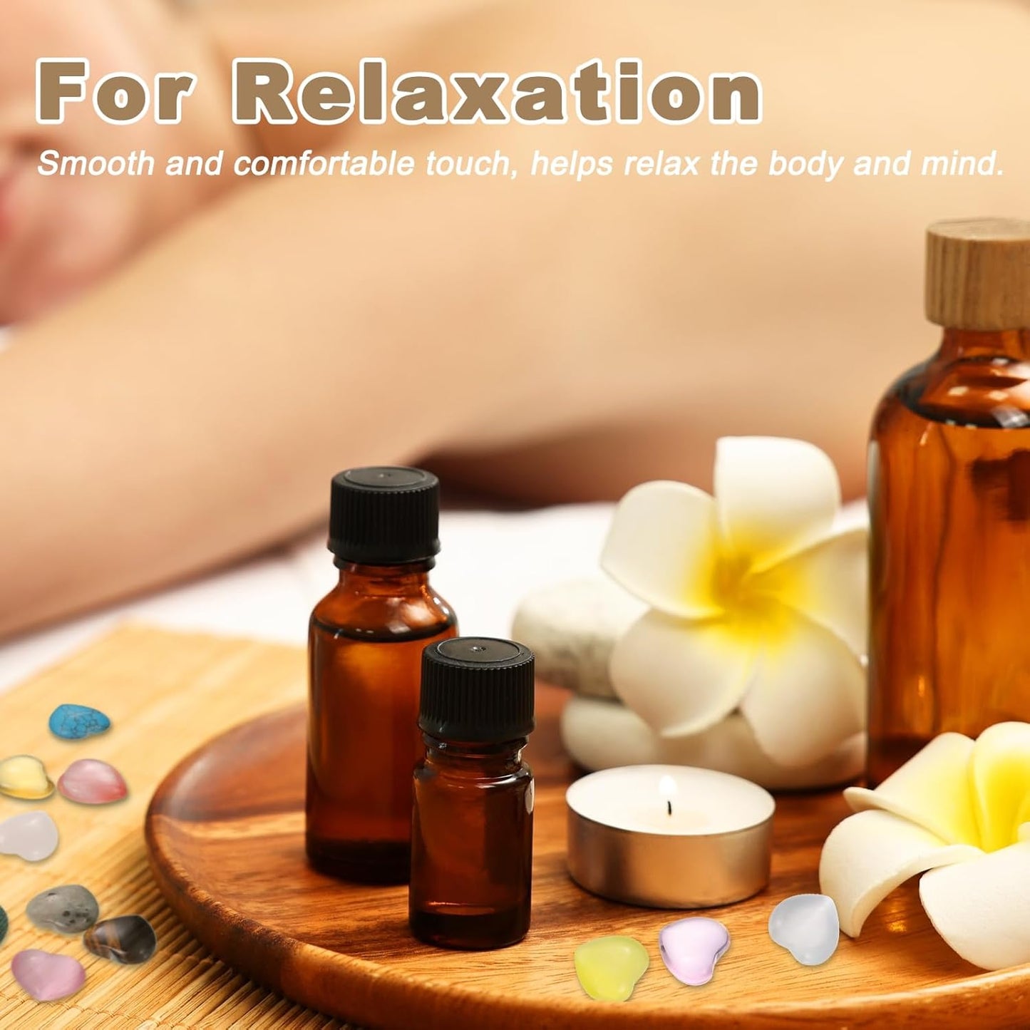 PATIKIL 20 Pcs Natural Heart Shaped Crystal Stone, 0.6 Inch Mini Polished Love Gemstone Crystal, Pocket Rock Engraved Worry Stones for Women Gifts Meditation, Yellow Brown