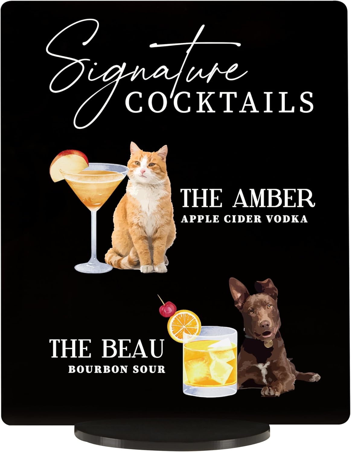 Pet Signature Drink Wedding Signs