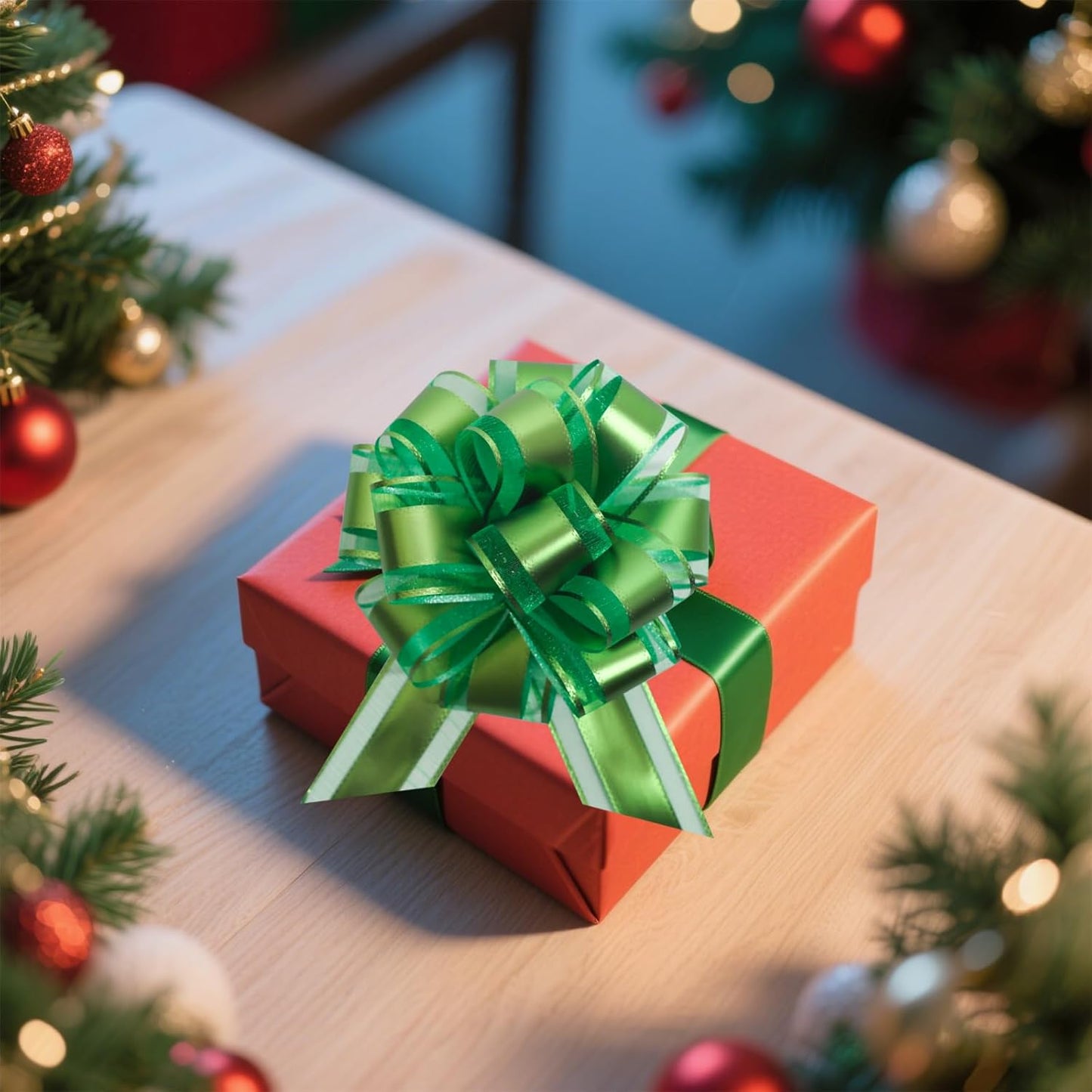 6 Pcs 6 Inch Golden Pull Bows, Perfect for Gift Wrapping, Weddings, Party Decorations, Crafts Easy-to-Use Pull Bows for Gifts and Events