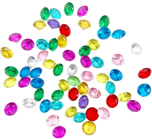 Fake Diamond Valentine's Day Decoration, 280 pcs Multicolor 20 mm Acrylic Diamond for Table Scatters Vase Fillers, Valentines Day Decor
