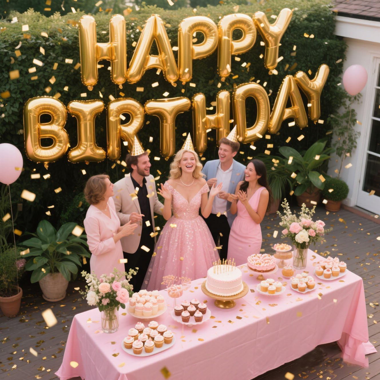 5-Pack Gold Confetti Poppers, 12-Inch Recyclable Confetti Cannons for Weddings, Birthdays, Graduations, and Festive Gatherings.