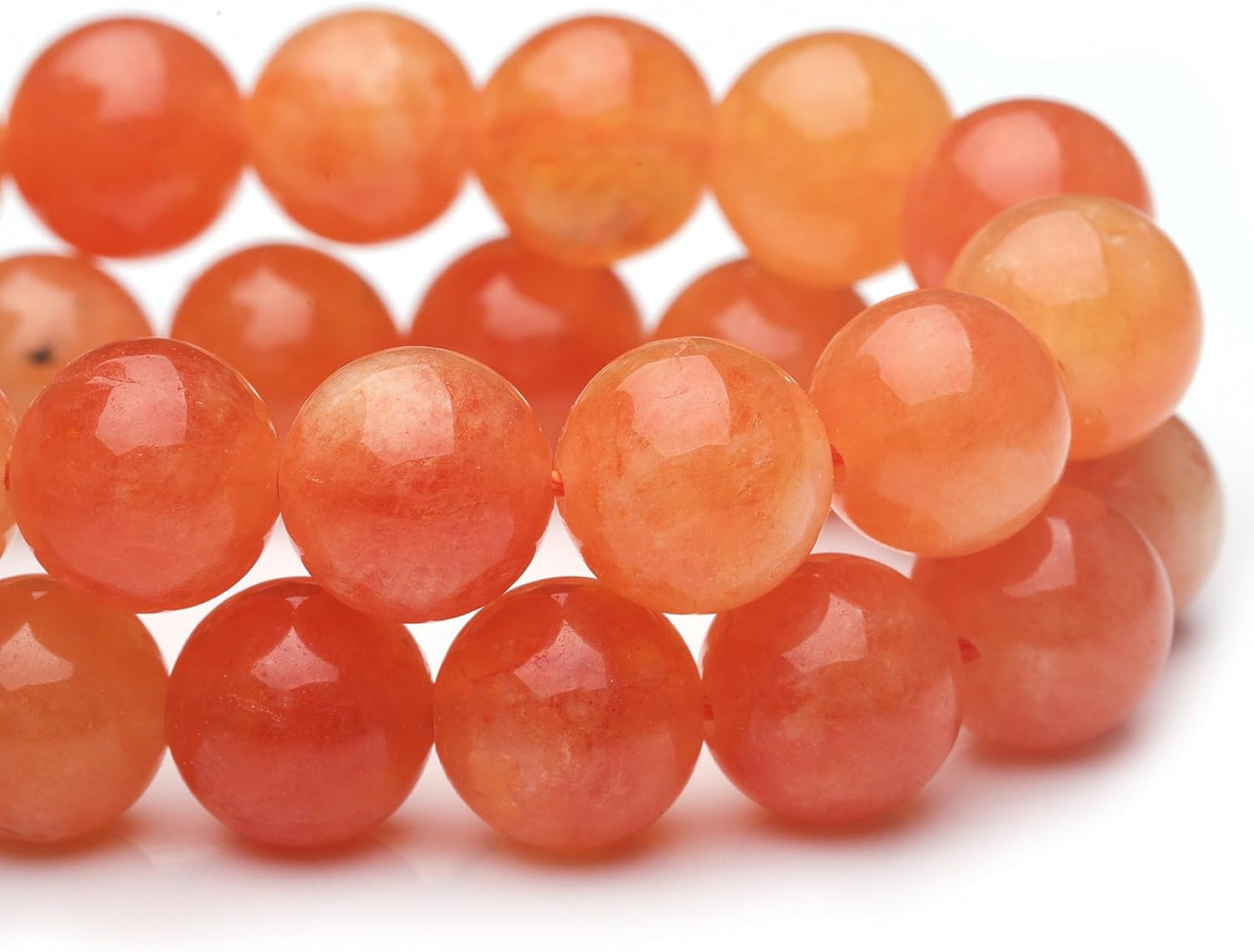 8mm Natural Stone Beads for Jewelry Making,Gold Sunstone Polished Smooth Round Gemstone Beads for Bracelet Necklace 15 Inch