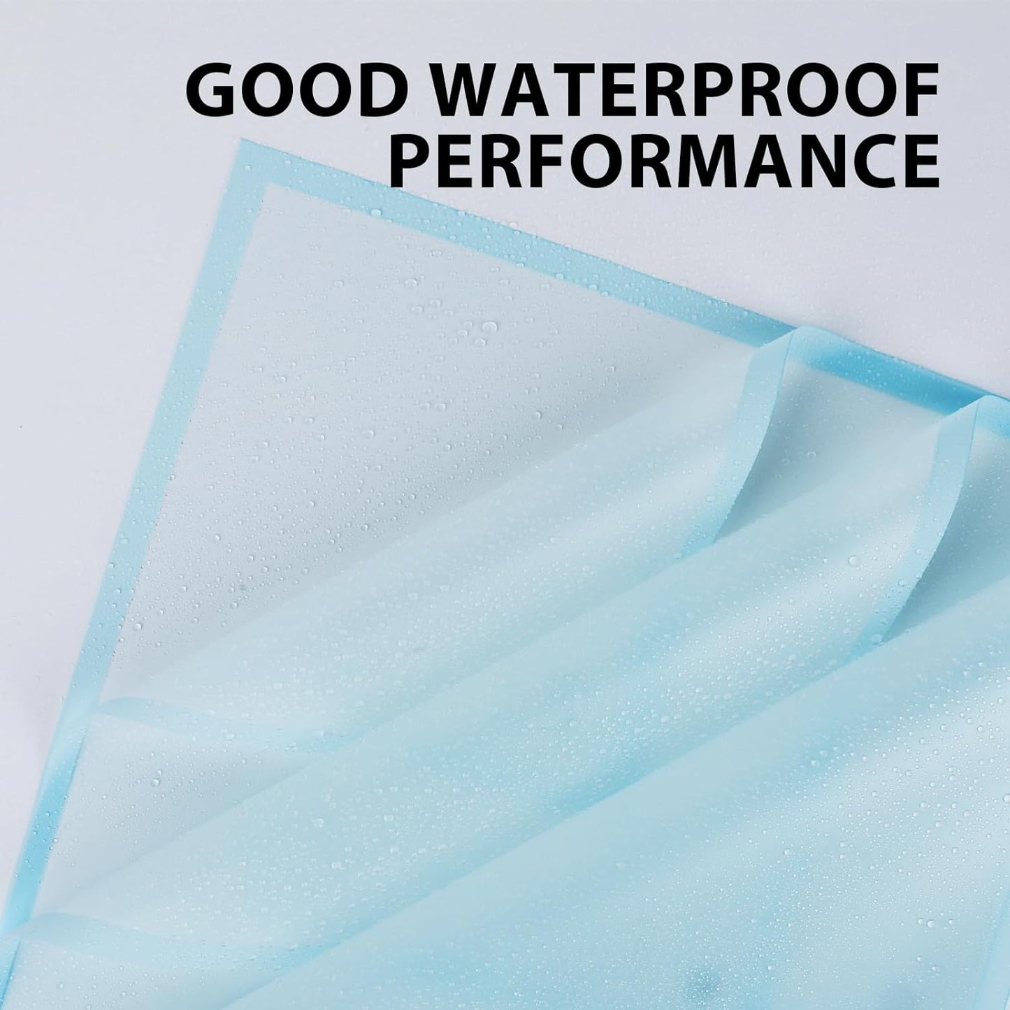 NESCCI 20 Sheet Flower Wrapping Paper - Waterproof Floral Bouquet Wrapping Paper, Florist Supplies Packaging Paper for Wedding Birthday Gift DIY (Translucent Light Blue)