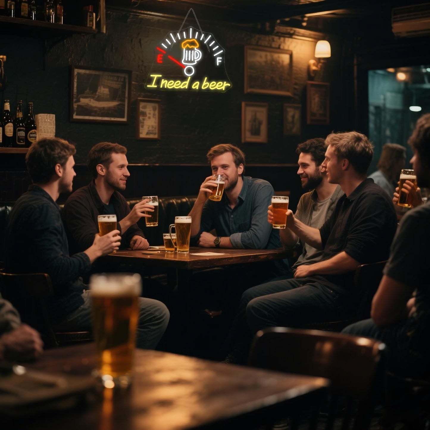 I Need a Beer Neon Sign,LED Neon Light Bar Wall Decor for Pub,Man Cave，Energy-Efficient,Shop Bar,Teen Room,Game Room Decor,Hip Hop Party Neon Signs Wall Decor,Party Bedroom Unique Gift for Beer Lovers