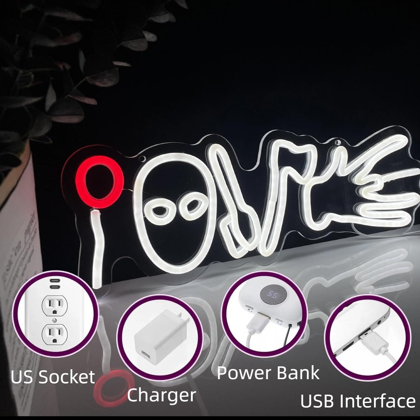 Horror Movies Love Neon Signs For Wall Decor, LED Neon Light for Movie Night Party Gothic Led Light Up Signs for Room Bar Man Cave Movie Night Party Halloween Decorations Gifts