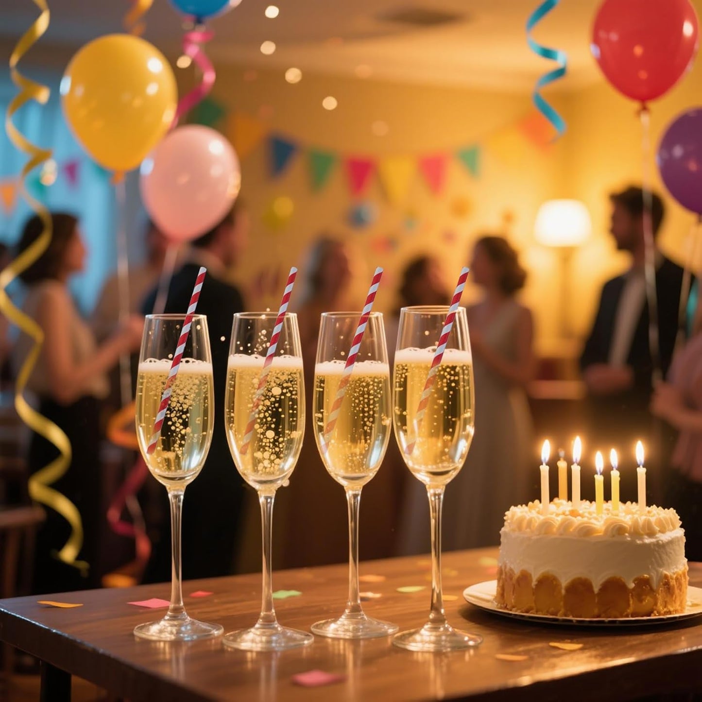 Disposable Red White Paper Straws - Striped Drinking Straws Bulk, for Party, Wedding, Cake Pops, Crafts, 7.75" x0.24"