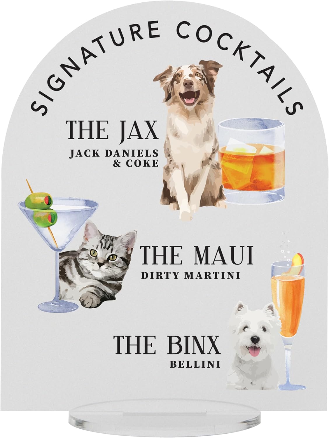 Pet Signature Drink Wedding Signs