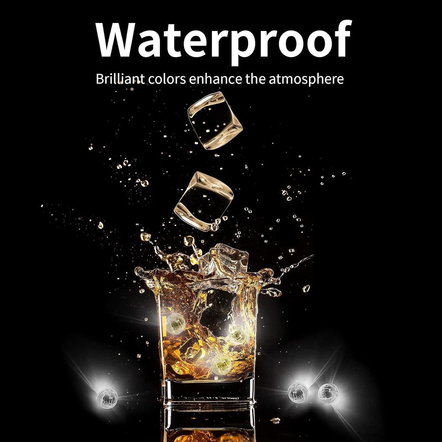 Aogist 100pcs Blue Mini Lights with Hook,Long Standby Time Waterproof LED Balloon Light,Battery Powered,Ball Lamp for Balloon Paper Lantern Birthday Party Christmas Halloween (Matching Tag Rope)