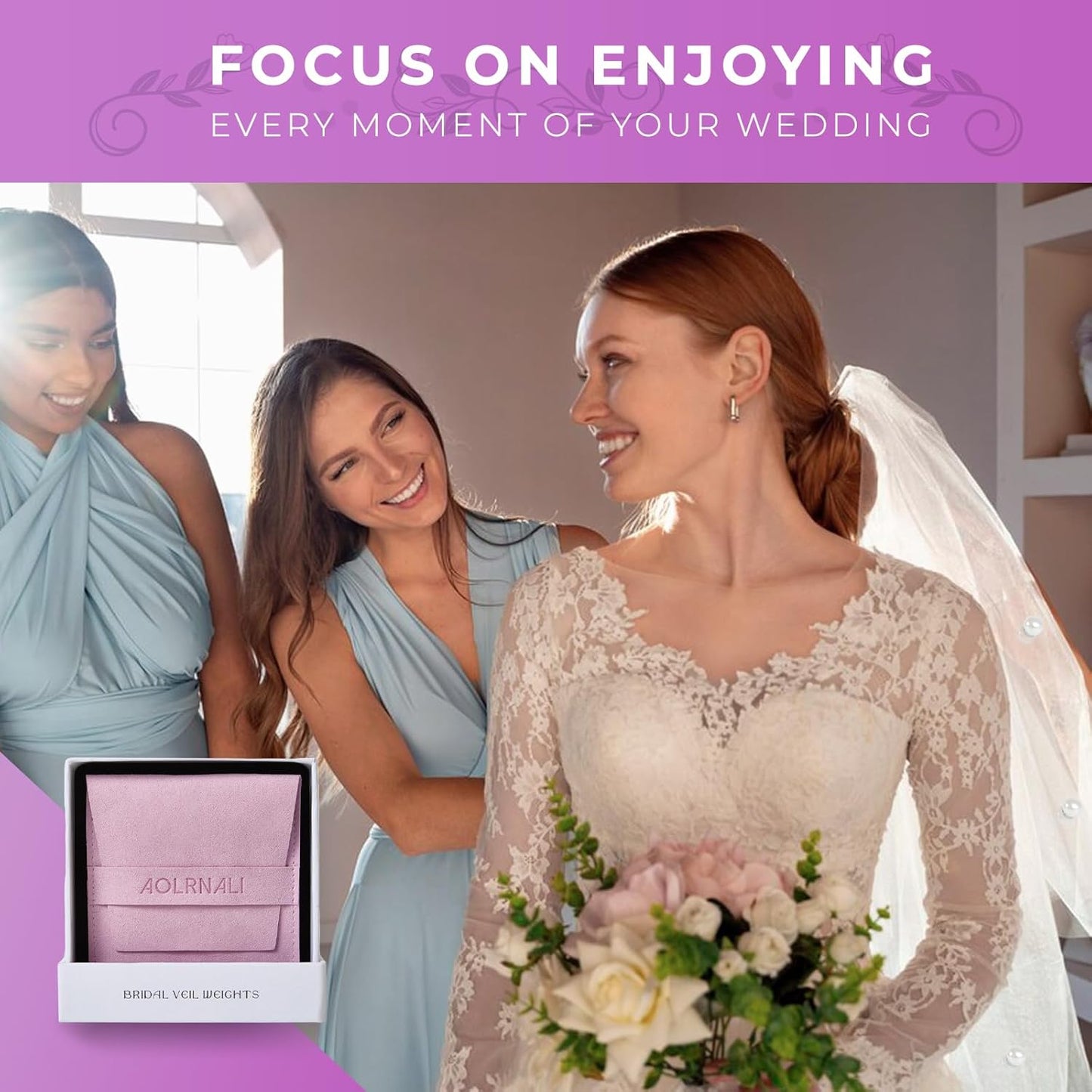 Pearl Veil Weights - 16 Pairs of Magnetic Bridal Veil Weights - Secures Long Veils for Outdoor Weddings - Premium Wedding Accessories for The Bride