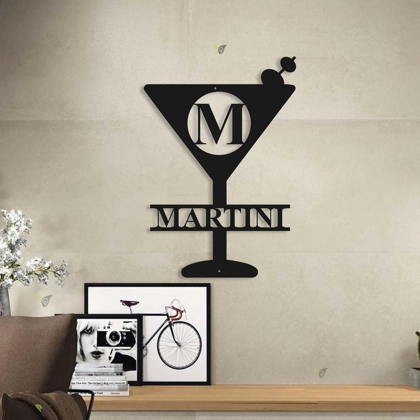 Personalized Martini Initial Name Sign LED Lights, Bar Sign, Bar Sign Decor, Martini Drinker Gift, Gift for Bartender, Shop Owner Gift Idea