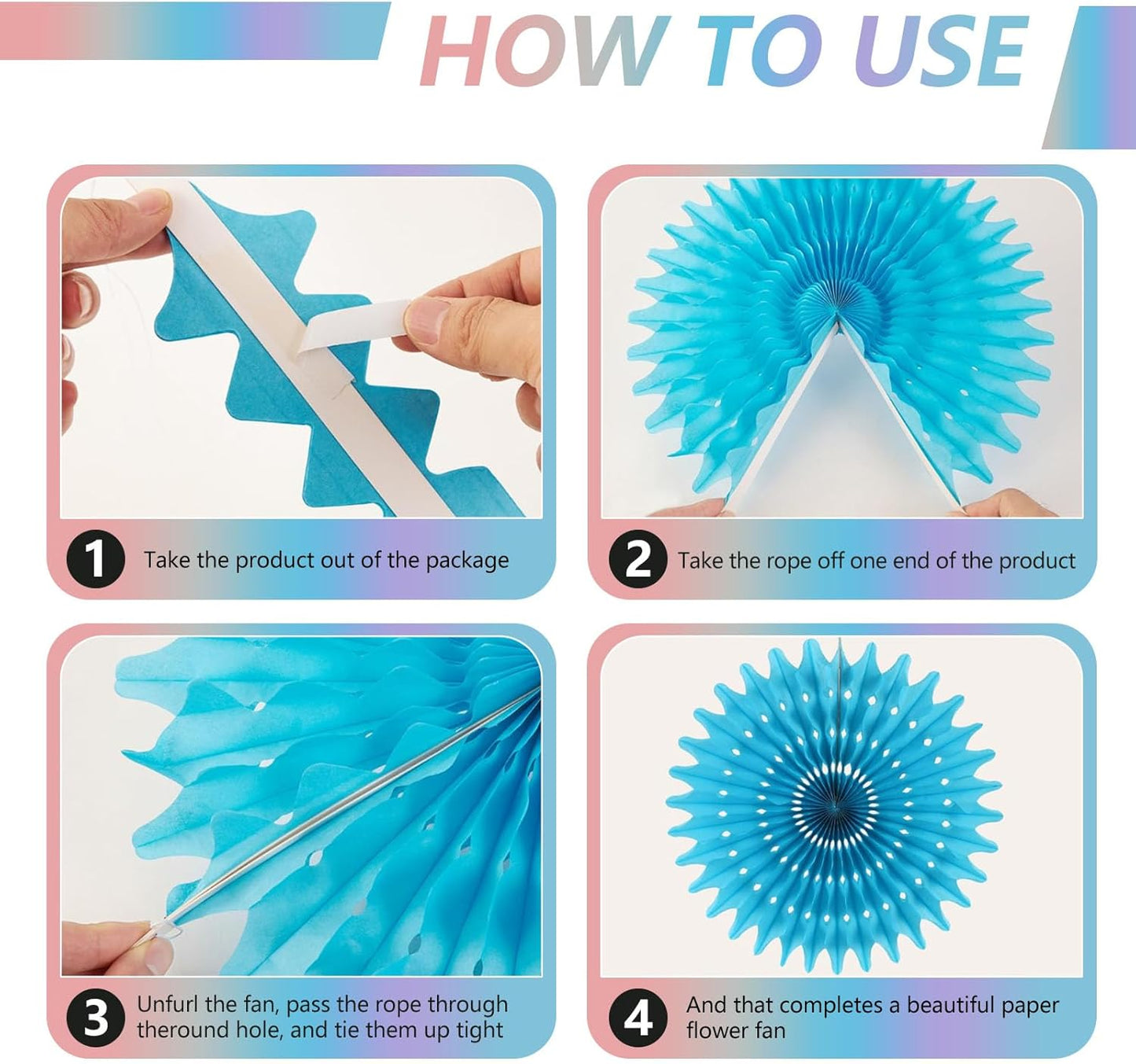 20 Pcs Light Purple Hanging Paper Fan, Round Paper Fans Decorations Set for Weddings, Birthdays, Engagement, Bridal Shower, Baby Shower Event, Graduation, Party Supplies Decor