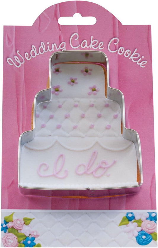 Ann Clark Cookie Cutters Wedding Cake Cookie Cutter 3.75" with Recipe Card, Made in USA