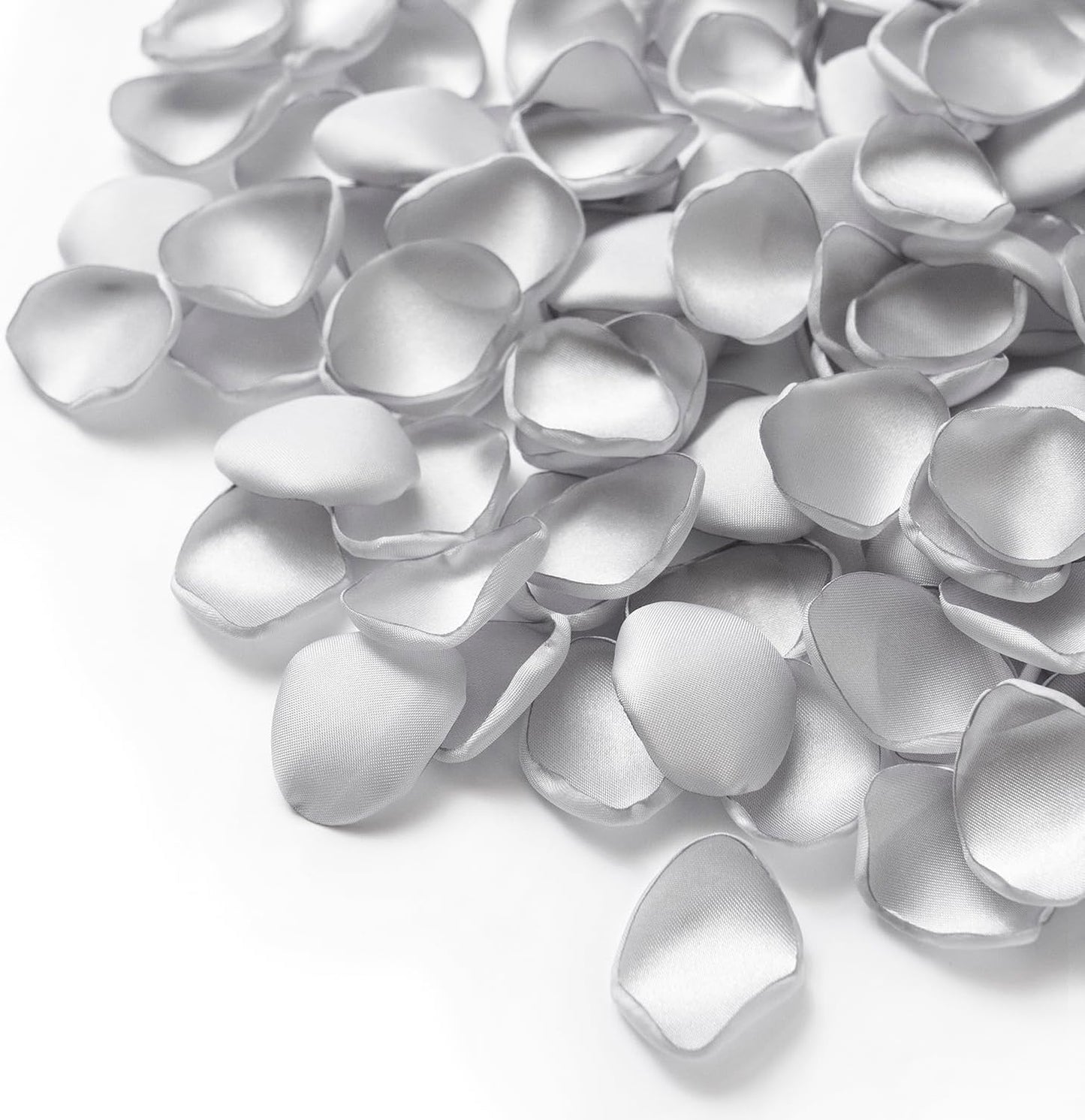 Ling's Moment Rose Petals, Silk Flower Petals for Wedding/Aisle/Flower Girl Baskets/Table Centerpiece Décor,etc.Silver 200pcs
