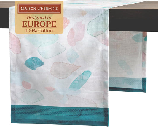Maison d' Hermine Table Runner 100% Cotton Single Layer Table Runners 108 inches Long Decorative for Home Kitchen Dining Party Wedding Bridal Shower Spring Summer (Summer Picnic, 14.50" x 108")