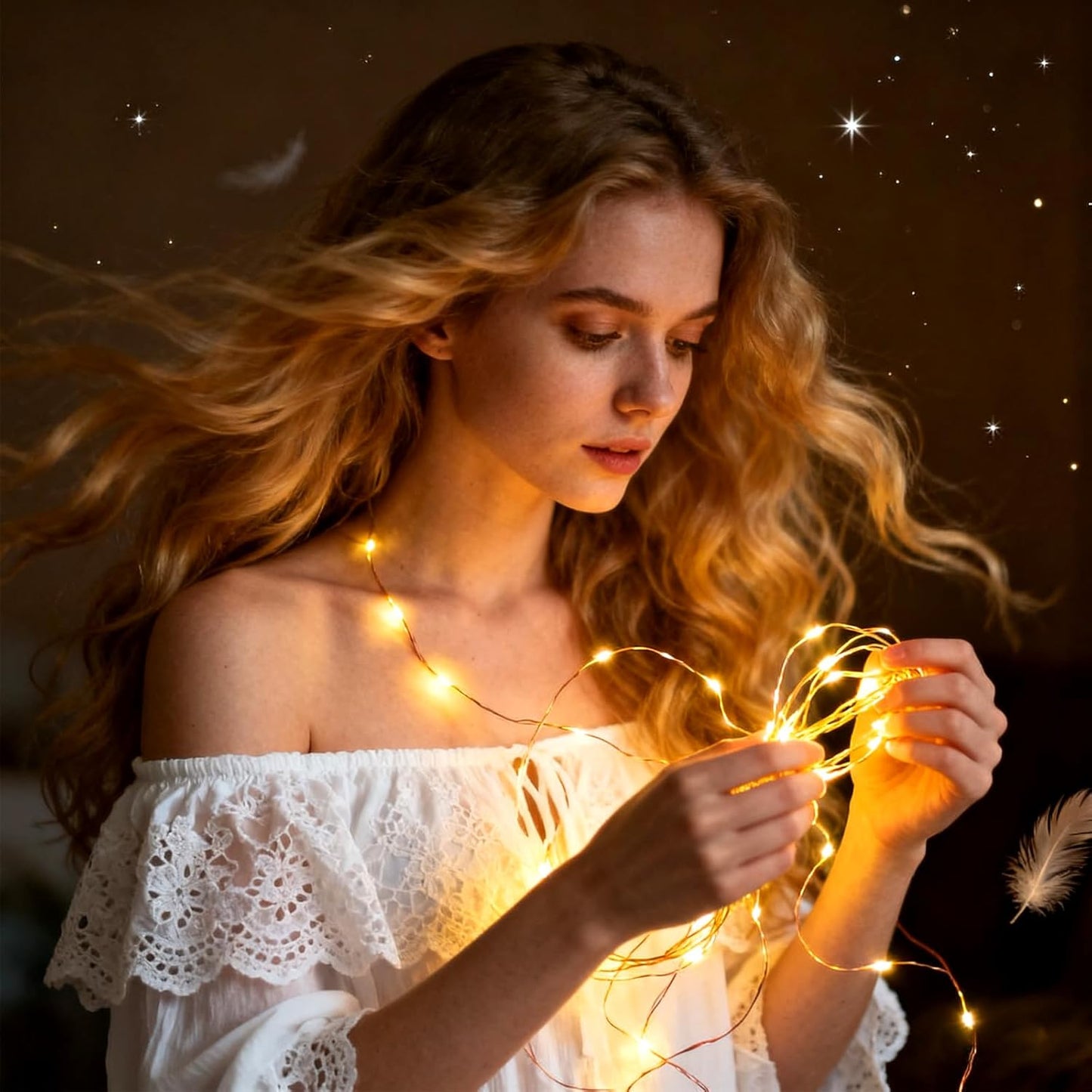 ZNYCYE Fairy Lights Battery Operated,24 Packs 9.8FT 30LEDs+ 6 Replacement Batteries Firefly Lights Copper Wire String Lights(NO Timer) for Bedroom Wedding Mason Jar Dorm Decor(Warm White)