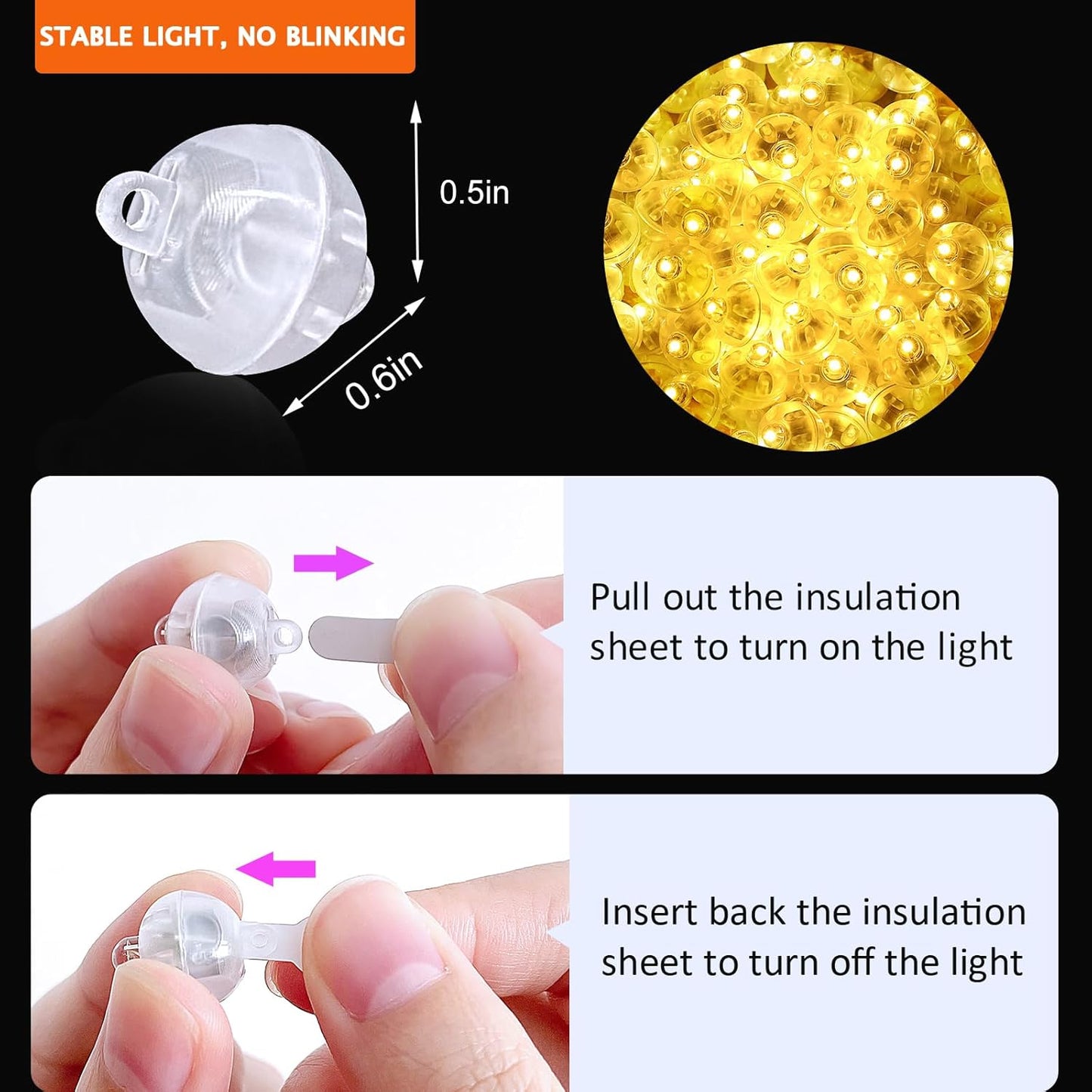 ZGWJ 200Pcs Mini Led Lights with Hooks, Long Standby Time Balloons Light, Mix Colors for Party Decorations, Paper Lantern Easter Eggs Birthday Wedding Halloween Christmas Decoration(Warm and Blue)