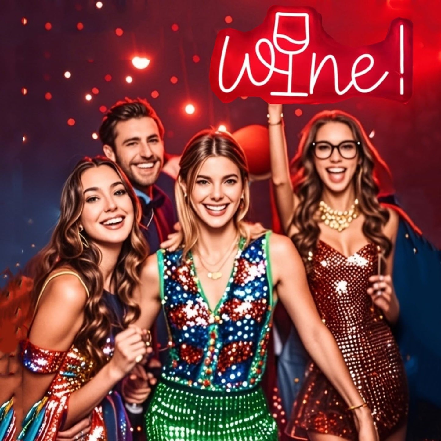 Acrylic Wine Neon Sign for Wall or Window Background Decor,LED Dimmable Bar Neon Decorative Cocktails Light Handmade Art Lamp for Home Pub Wedding Party Bar Studio,5V USB Powered