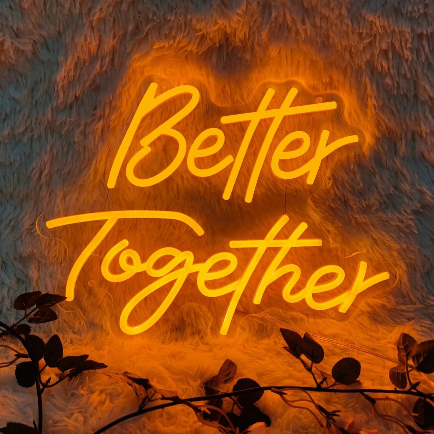 Better Together Neon Sign Better Together Wall Decor, Wedding Neon Sign Light up Wedding Sign for Wedding Banquet Couple Party Bedroom Bar Decoration, 11.7"" x 15.7""