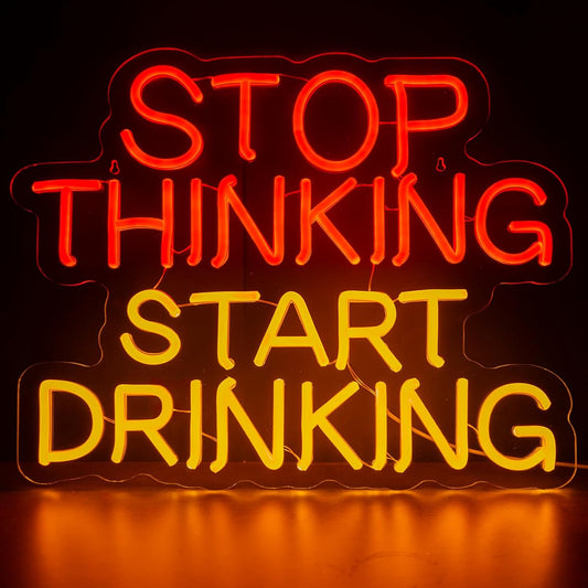 Neon Sign, Neon Light Sign LED Letter Neon Lights for Wall Decor, USB Neon Bar Sign for Party Club Party Club Restaurant, Bedroom Wall Decor 17.32 x 13.78 inch