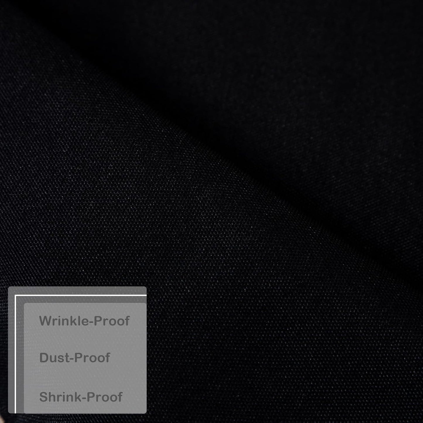 Small Round Black Tablecloth 36 Inch Polyester Fabric Washable Table Cover Decorative Wrinkle Resistant Solid Color Table Cloth for Kitchen Dinning Party Wedding Camping