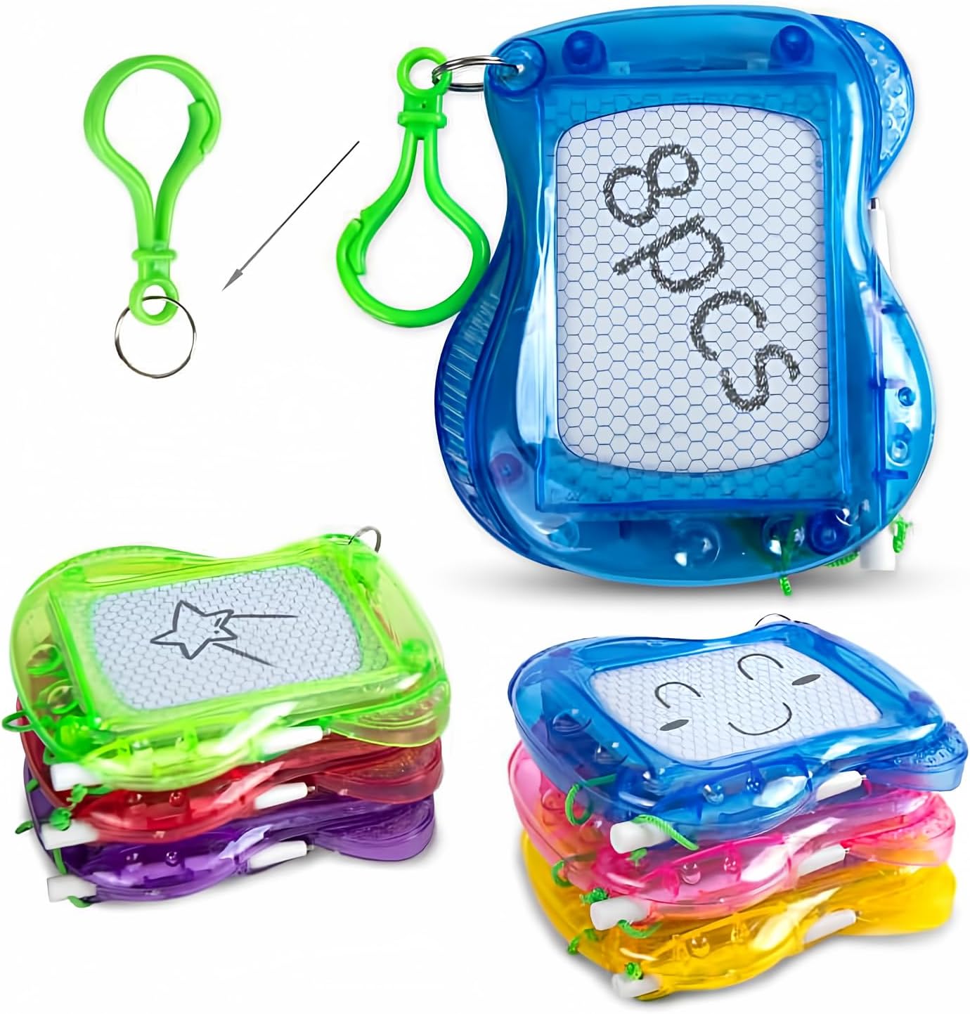 8 Mini Magnetic Drawing Board with Metal Keychain Party Favors for Kids Goodie Bag Stuffers Birthday Party Bag for Boys Girls