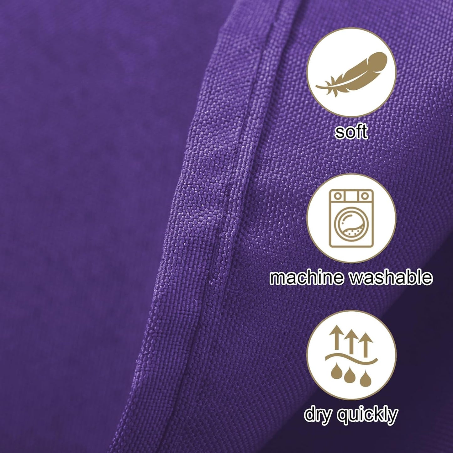 Ascoza 2pack 60x120 Inch Purple Rectangular Tablecloth 6 Feet Table Cloth in Polyester Fabric for Wedding/Banquet/Restaurant/Parties