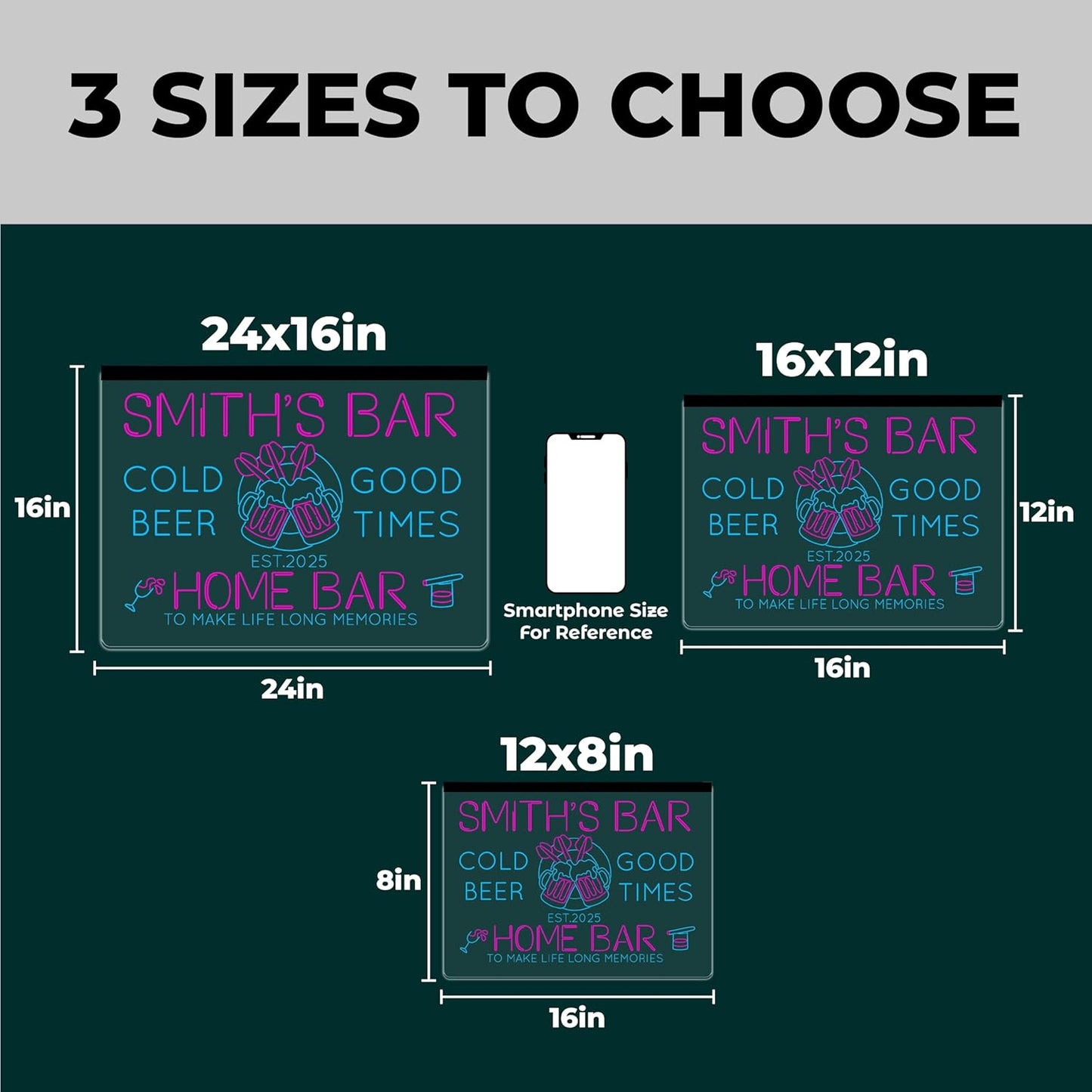 Personalized Beer Pub Bar Signs with Your Name for home wall light up with personalized pub name, man cave accessories, beer themed neon customizable lighted sign