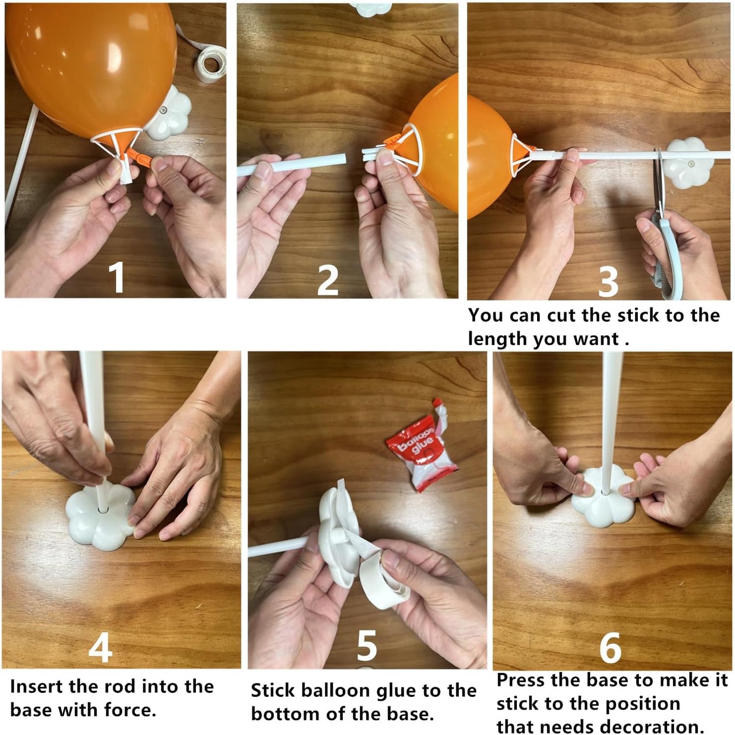 Balloon Stand Kit, 15 pack Balloon Stick Holder with Base for Table Top Centerpiece Party Decoration, Reusable Balloon Column Stand Suit for Happy Birthday/Graduation/Wedding Parties