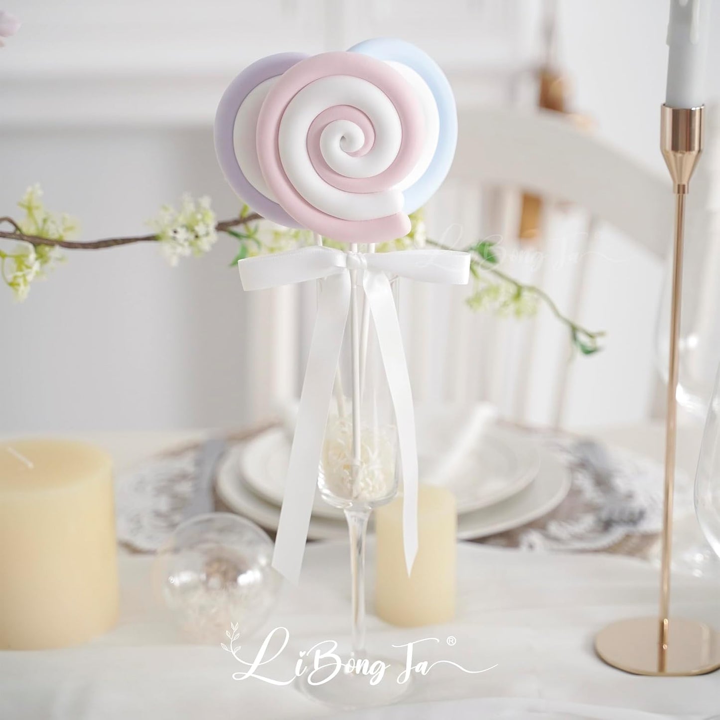 50 PCs White Bow 5 Inch Long Tail Bows for Gift Wrapping, Easter Bow Party Decorations, Twist Tie Bows, Satin Bows for Crafts, Premade Bows for Presents, Treat Bags, Bottles, Cakes