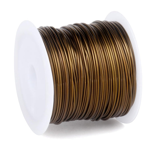 164FT Jewelry Wire 22 Gauge Tarnish-Resistant Copper Beading Wires Roll Bulk for DIY Crafts Jewelry Making, Antique Bronze