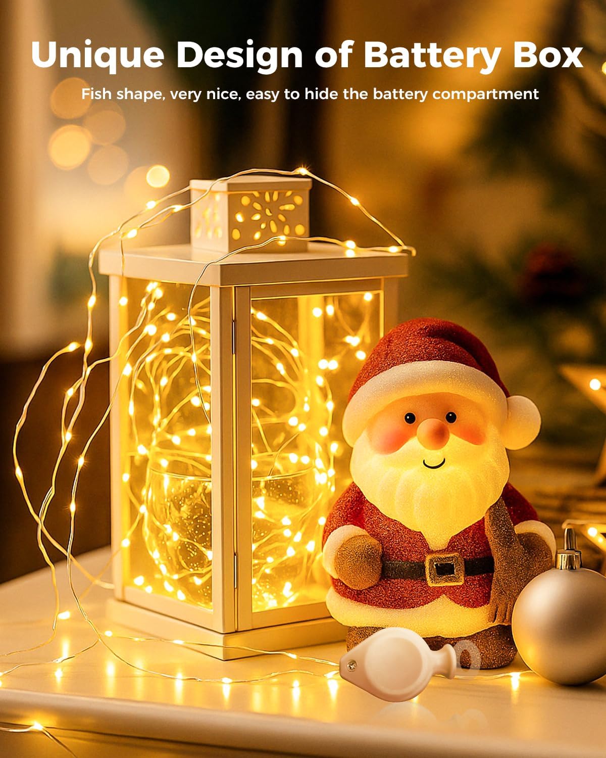 btfarm 50 Pack Fairy Lights Battery Operated, 7FT 20 LED Mini String Lights Waterproof Silver Wire for Mason Jars Centerpiece Table Crafts Bedroom Christmas Decoration, Warm White