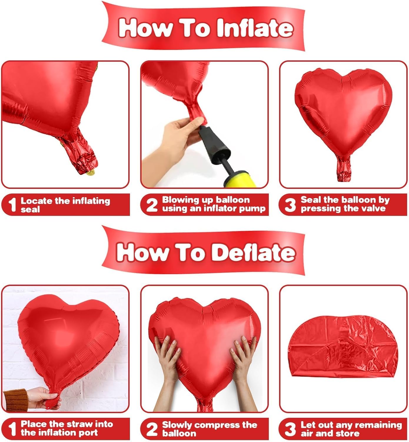 Pastel Pink Red Heart Balloons,12Pcs 18 Inch Baby Pink Foil Love Heart Shaped Balloons for Women Girl Valentines Day Birthday Wedding Engagement Anniversary Party Graduation Baby Shower Decorations