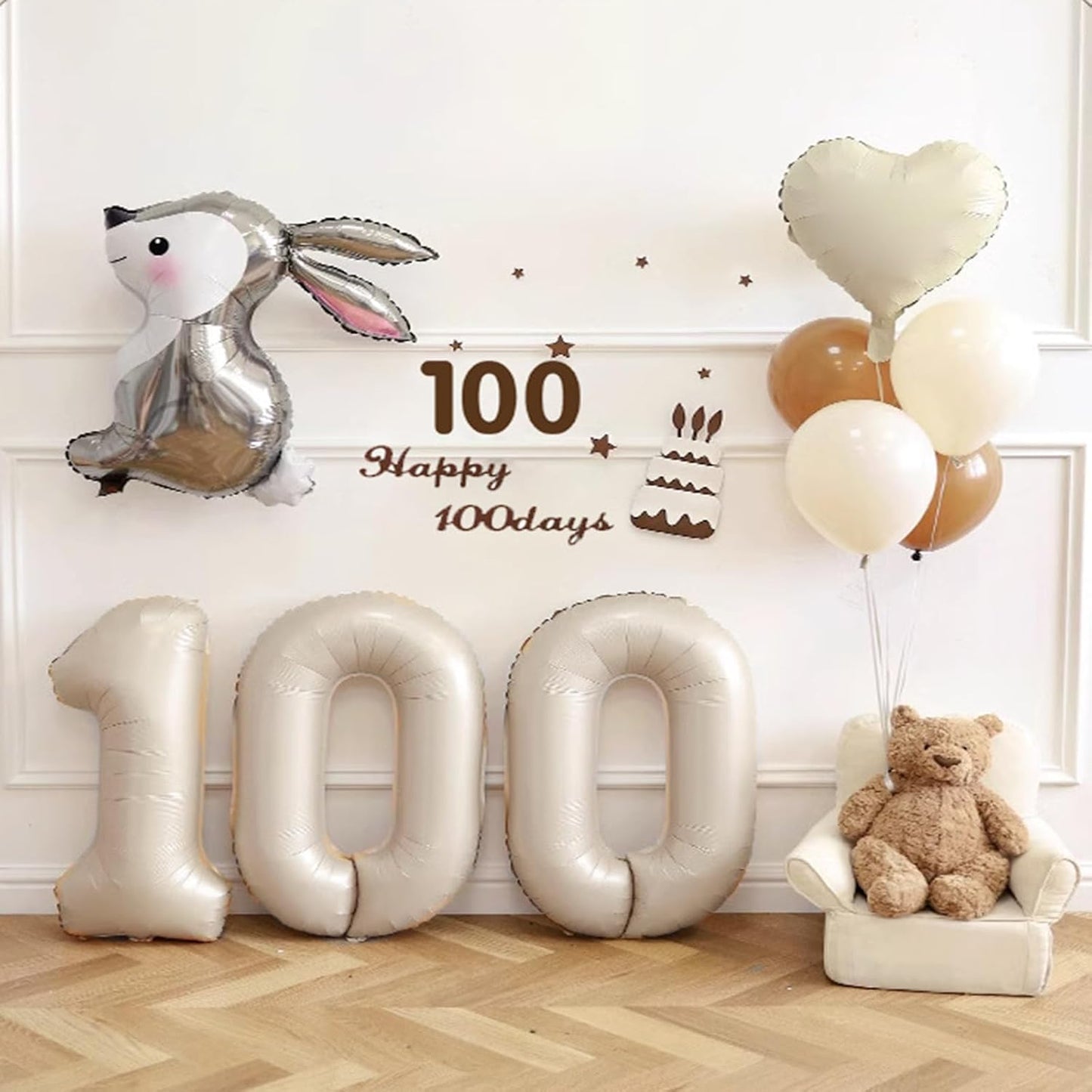 40 Inch Cream White Number 0 Balloon Mylar Big Foil Helium 0 10 20 30 40 50 Number for Party Decorations,Digital Birthday Party Wedding Boy Baby Shower Decorations (Cream No 0)