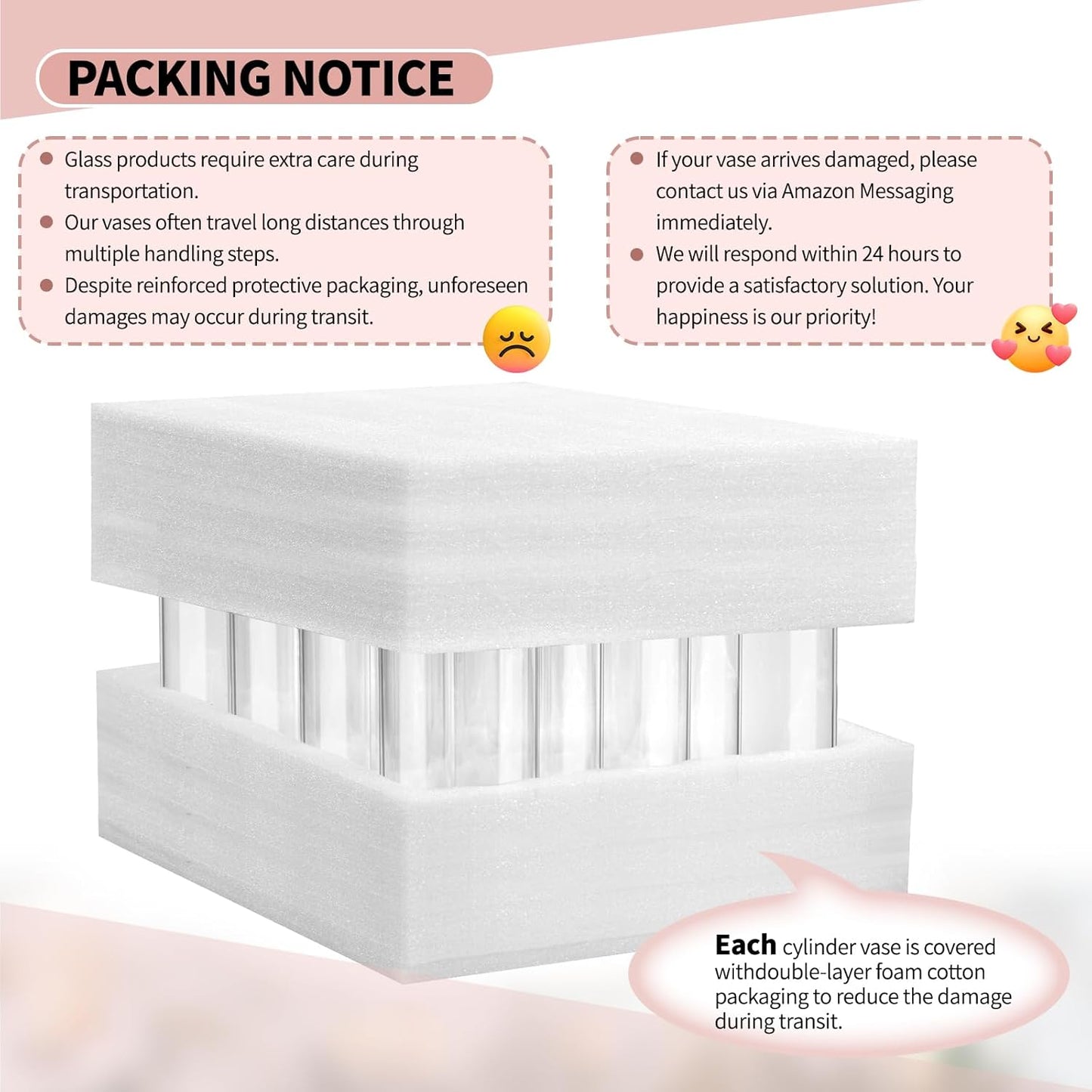 12Pack Glass Cylinder Vases for Centerpieces - 6 Inch Tall Flower Vase for Wedding Decorations, Floating Candle Holder Vase Bulk,Glass Hurricane Candle Holders for Table Shelf, Party, Home Decor