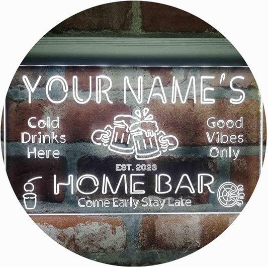 ADVPRO Personalized Your Name Custom Home Bar Beer Established Year Single Color LED Neon Sign 24 x 16 Inches st4s64-p11-tm-w