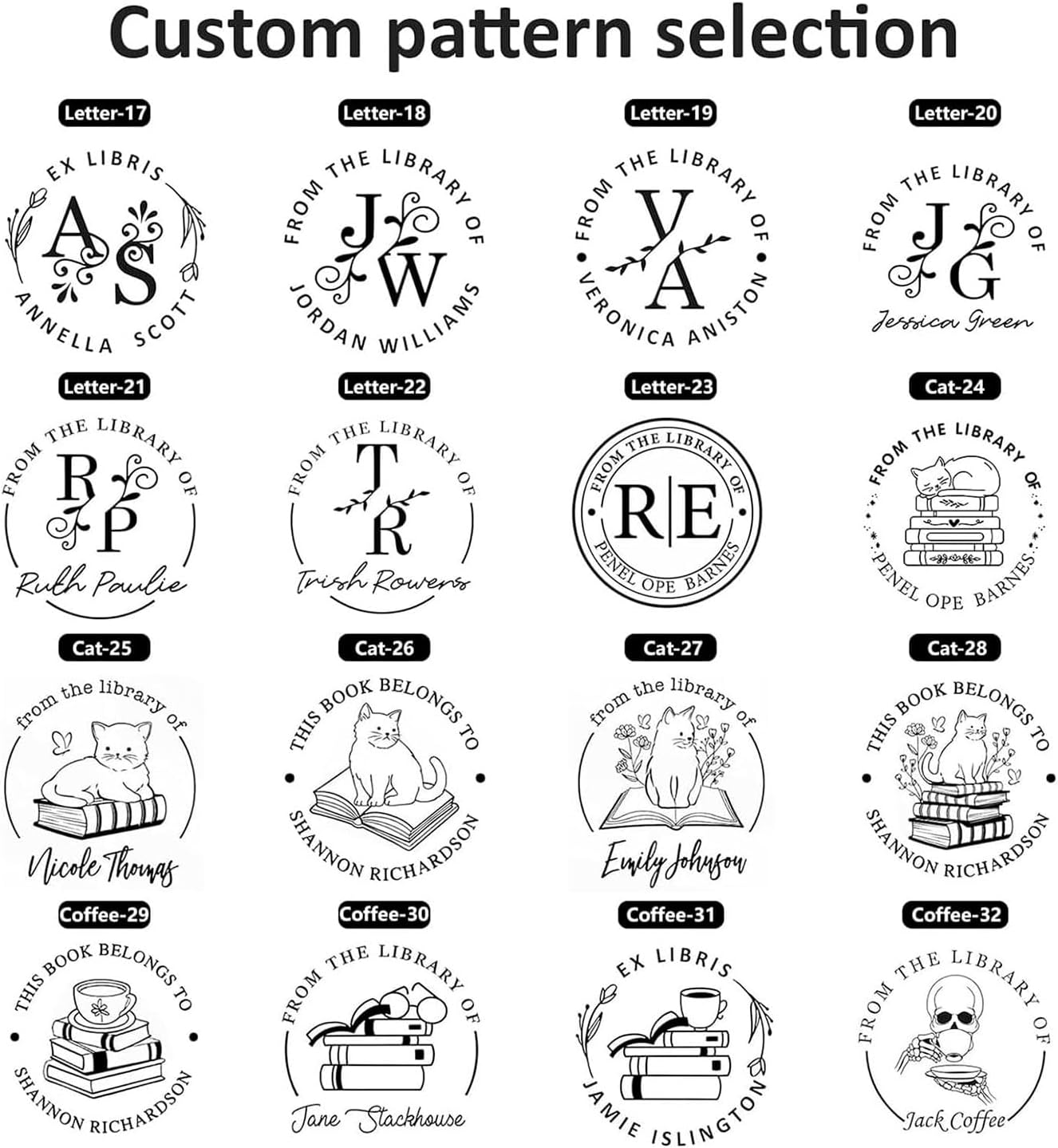 Personalized Book Embosser - Custom Library Stamp, Personal Gifts for Book Lovers, Readers, Teachers (Dragon-01)