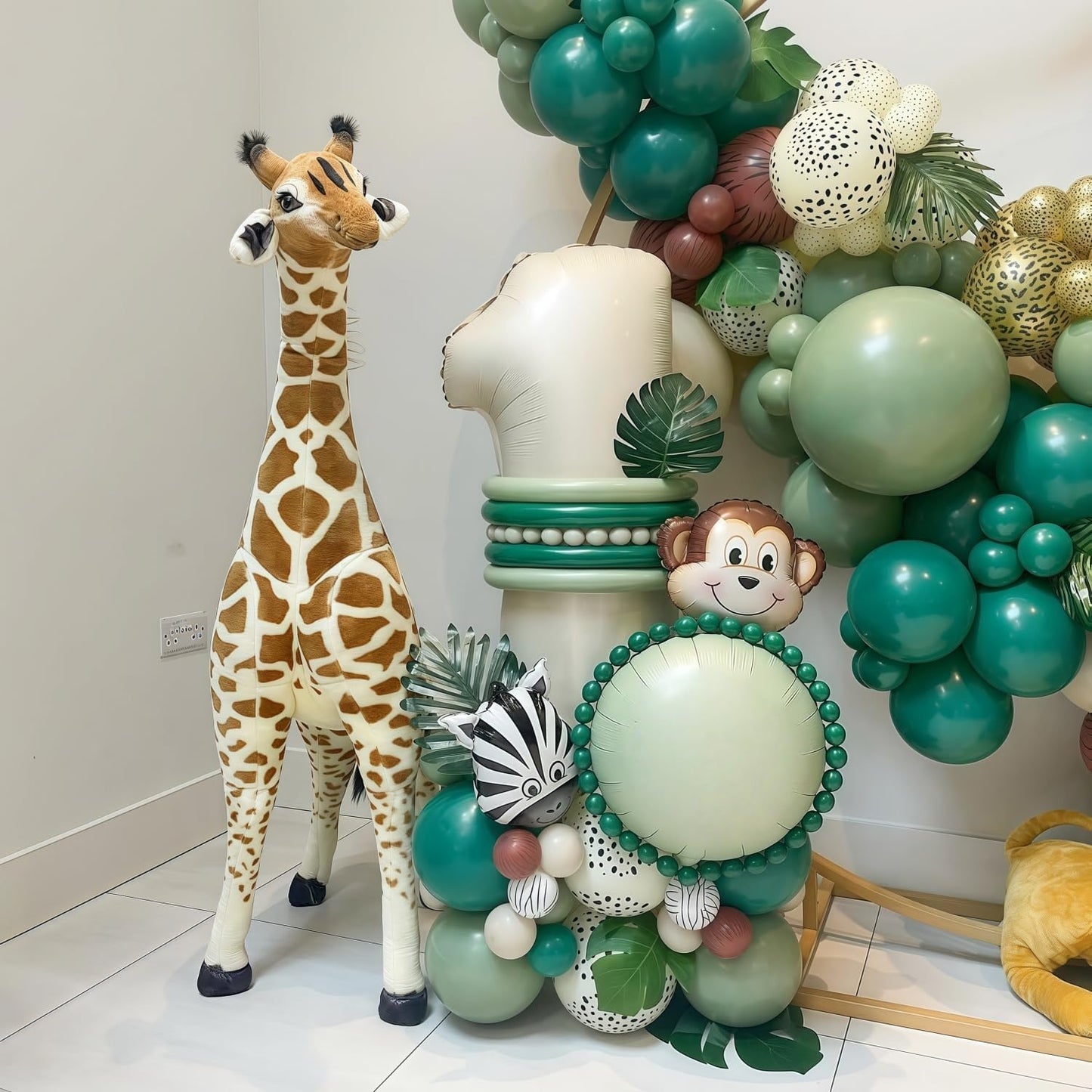 Cream 7 Balloon Number 40 Inch Cream White Number 7 Balloon Helium Mylar 7 Balloon for Birthday Party Decoration