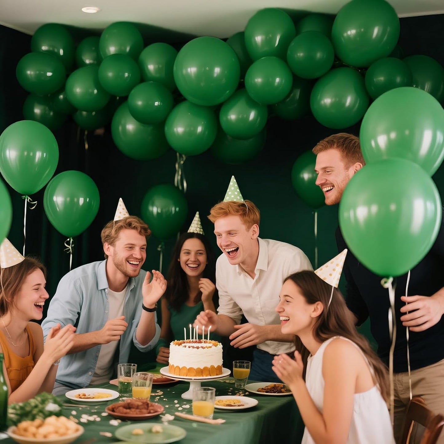 KAWKALSH Dark Green Balloon 12 Inch, 110pcs Latex Party Balloons Helium Bright Color for Birthday Baby Shower Wedding Party Supplies Arch Garland Decoration