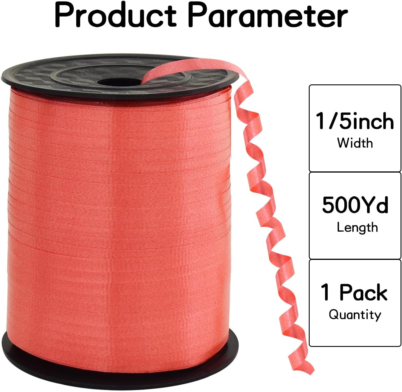 BEISHIDA 500 Yards Matte Red Curling Ribbon Balloon String Crimped Ribbons for Gift Wrapping Ribbon for Birthday Halloween Party Decoration Festival Art Craft Christmas Gift Wraps