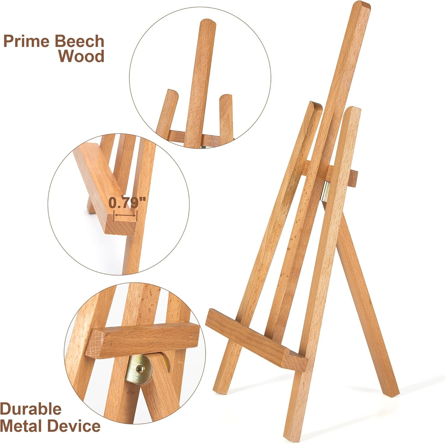 16 Inch Tabletop Easel Stand for Painting Canvas Table Top Easels for Display Wooden Small Easels Portable Photo Picture Sign Holder (2 Pack)