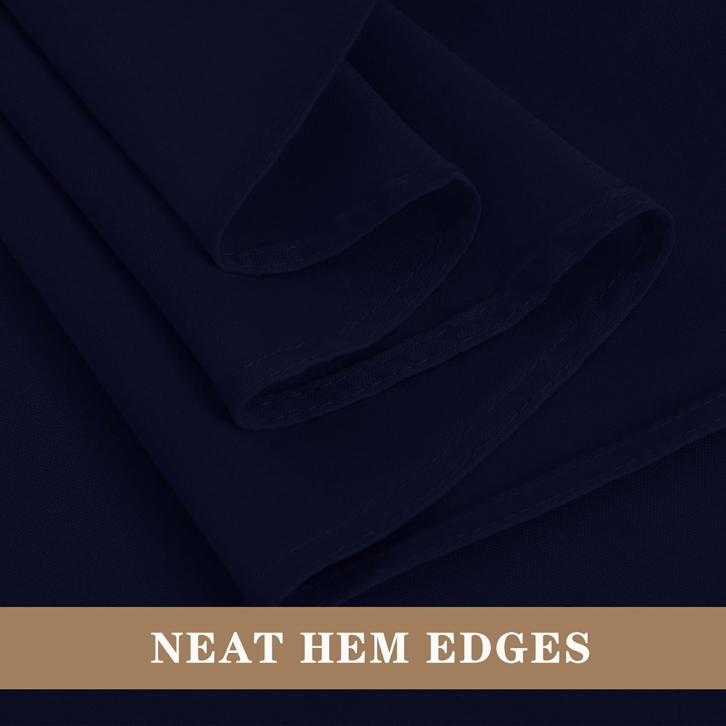 Fitable 6 Pack Navy Round Table Clothes - 90 Inches in Diameter - Stain Resistant and Washable Tablecloths, Polyester Fabric Table Covers for Wedding, Party, Banquet, Gathering