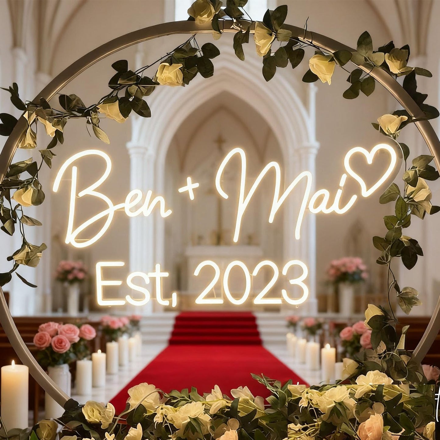 Custom Neon Sign for Wall Decor Personalized LED Neon Wedding Light Sign Customizable Bedroom Room Decor Aesthetic Birthday Gift