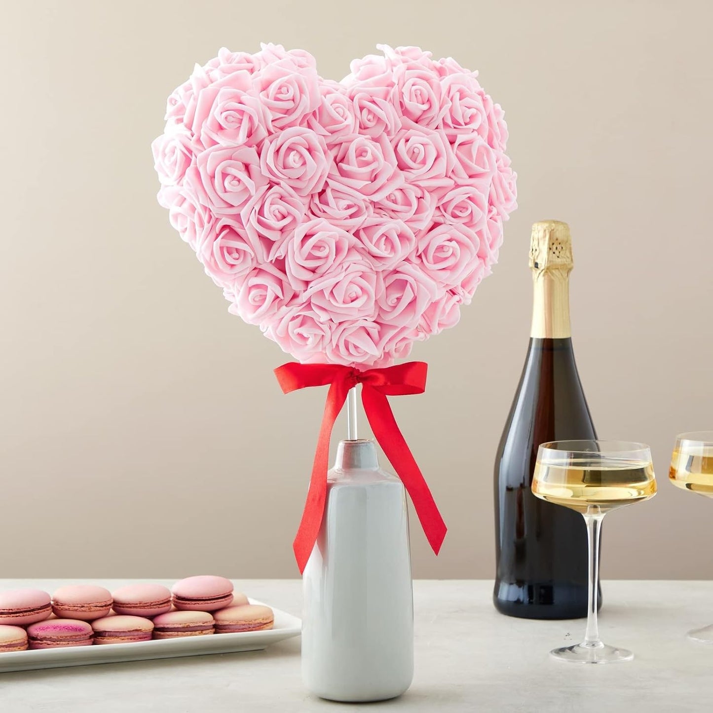 Juvale Wedding Decor Artificial Flowers Carnation Heads - Faux Flowers for Vase, Centerpiece Table Decorations, Wedding Centerpieces & Bridal Bouquet & - Bulk 100 Pack, 3-Inch Diameter, Light Pink