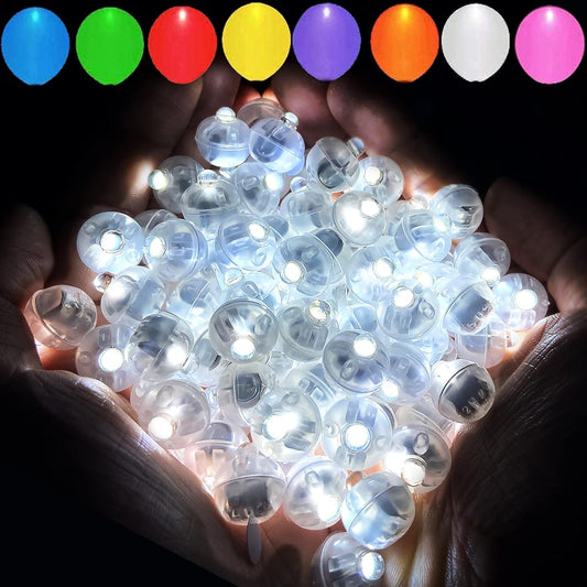 Aogist 50pcs White Balloon Lights,Long Standby Time Waterproof Mini Light,Battery Powered,Round LED Ball Lamp for Latex Balloon Paper Lantern Party Wedding Festival Christmas Halloween Decorative