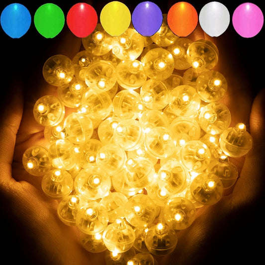 Aogist 200pcs Warm White Balloon Light,Long Standby Time Waterproof Mini Ball Light,Round LED Flash Lamp for Paper Lantern Balloon Party,Wedding,Birthday,Festival,New Year and Christmas Decorative