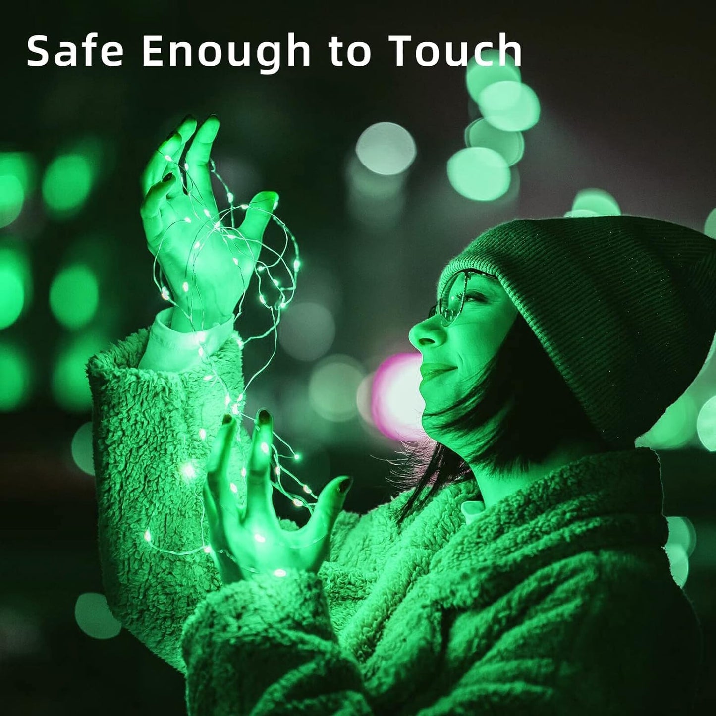 LAMPHOME 6 Pack St Patrick's Day Fairy Lights Battery Operated String Lights 6.6ft 20 Led Mason Jar Lights Waterproof Silver Wire Light Fireflies DIY Party Wedding Christmas Decoration(6 Pack,Green)