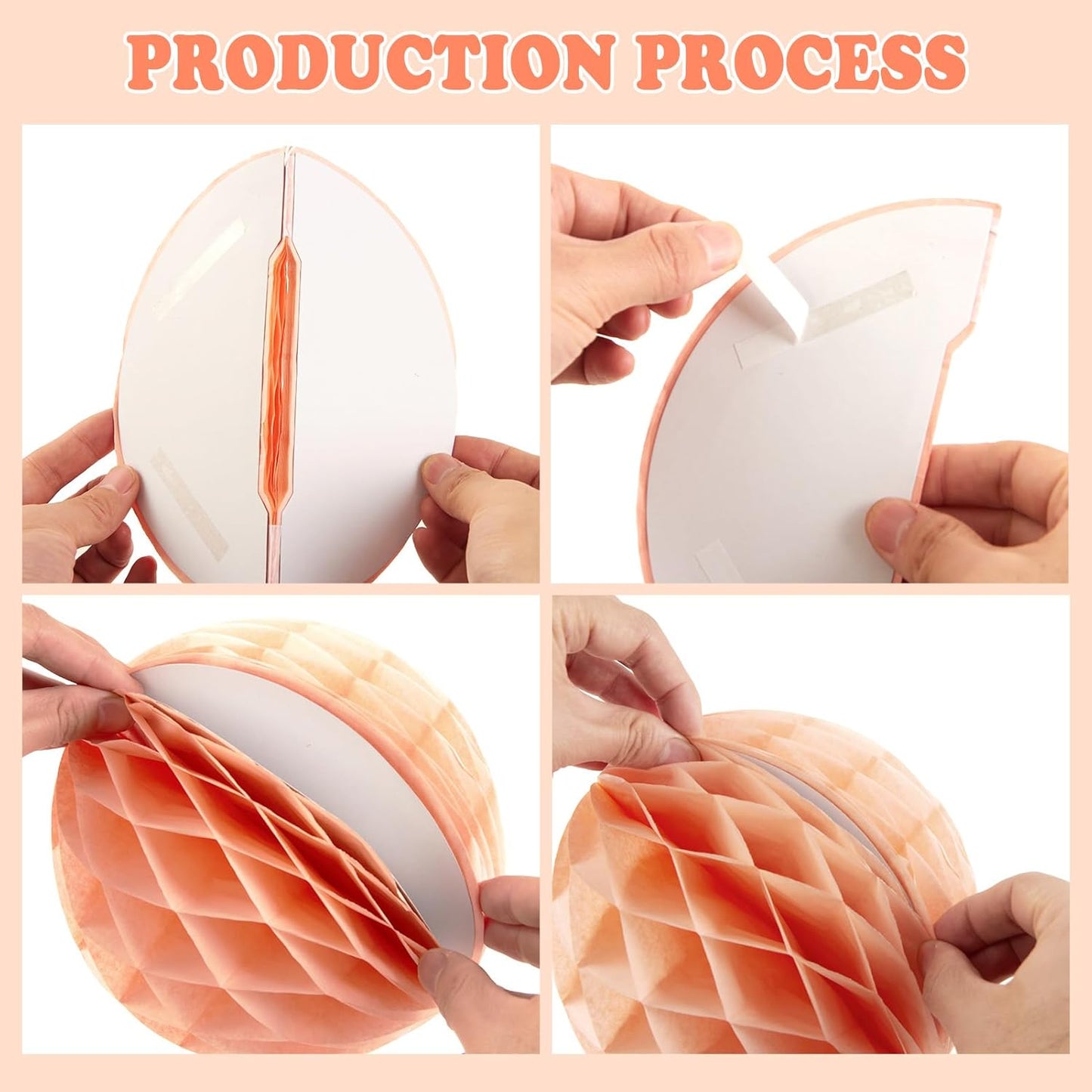 Pink and Orange Honeycomb Hanging Paper Balls, Fall Party Decoration, Groovy Birthday Party Decor for Graduation Autumn Halloween Wedding Baby Shower Birthday, Set of 16